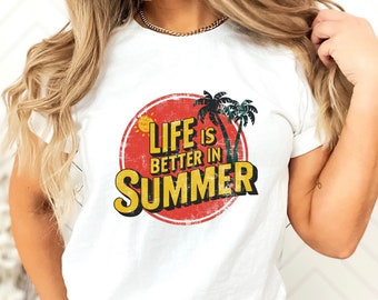 Summer Vibes T-Shirt – Beach Life Graphic Tee, Perfect Birthday Gift, Unisex Summer Shirt, Summer Tee, Vacation T-shirt, Relaxing Time Tee