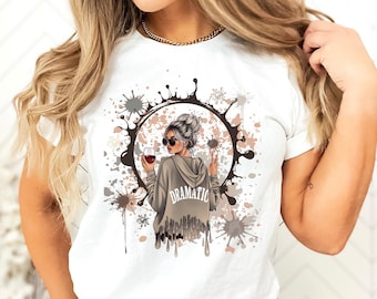 Dramatic Oversized Tee, Street Style Shirt, Grunge Tshirt, Trendy Graphic Top, Wine Lover Gift, High Bun Blonde Woman, Peace Sign Pose Cute