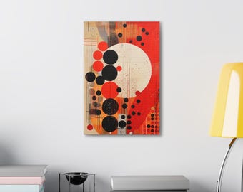 Japanese Red Dot V2- High Detail Canvas, Premium Wall Art Canvas, Minimalistic Wall Art, Modern Wall Art, Vintage Art, Wedding Gift Idea