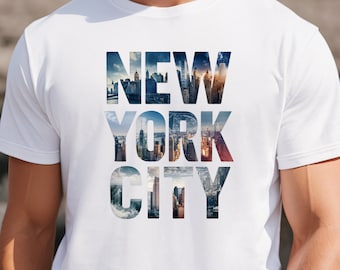 New York T-shirt, New York Canvas, New York City Shirt, Lettering Tee, Girlfriend Gift, Valentine's Day Gift, Love Shirt, Gift Tee, for him