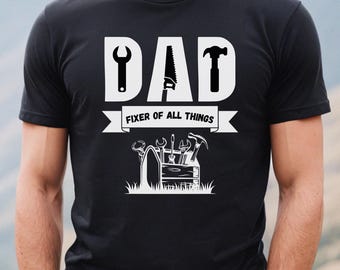 T-shirt klusjesman vader, Vaderdagcadeau voor opknapper, uniseks jersey T-shirt, shirt gereedschap minnaar, cadeau vader, cadeau vader, monteur