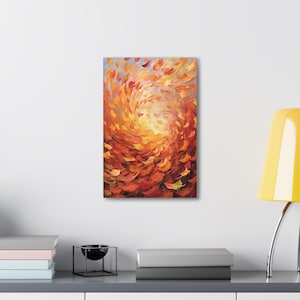 Folhas de Outono - Tela de Alto Detalhe, Tela de Arte de Parede Premium, Ideia de Presente, Arte de Parede Minimalista, Arte de Parede Moderna, Arte Vintage, Presente de Casamento