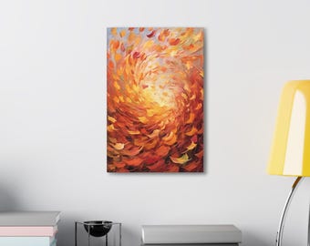 Fall Leaves- High Detail Canvas, Premium Wall Art Canvas, Gift Idea, Minimalistic Wall Art, Modern Wall Art, Vintage Art, Wedding Gift