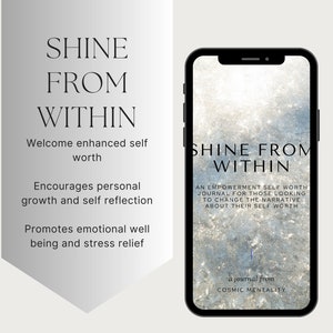 Shine From Within : Empowering Self-Worth, Reflection, & Growth - Affirmations, Prompts - Confidence, Find Clarity - Personal Growth Tool