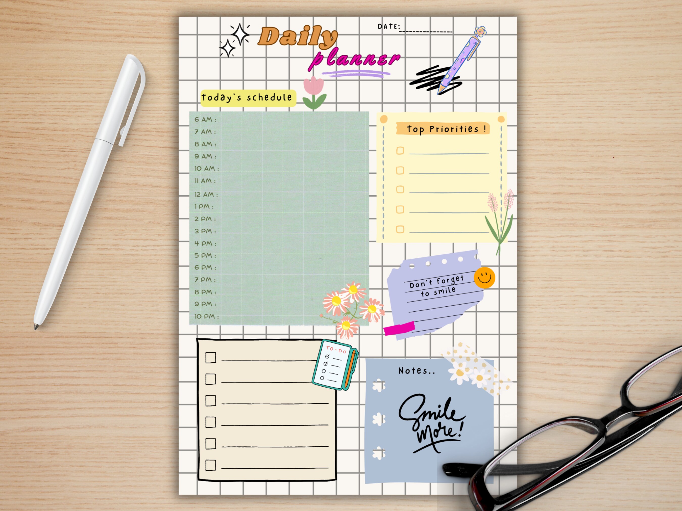 Canva Digital Planner Template, Daily Planner, Weekly Planner, Monthly ...