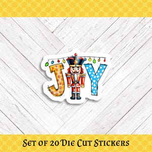 Nutcracker Christmas Die Cut Stickers (1 Design - Set of 20)