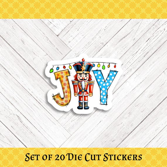 Nutcracker Christmas Die Cut Stickers - Set of 20