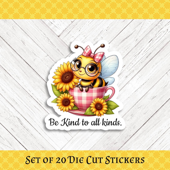 Be Kind To All Kinds Die Cut Stickers - Set of 20