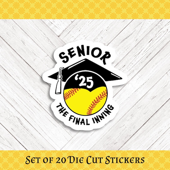 SOFTBALL '25 Die Cut Stickers: Crafting, Happy Mail & Scrapbooking - Set of 20