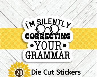 GRAMMAR Die Cut Stickers: Crafting, Happy Mail & Scrapbooking - Set of 20
