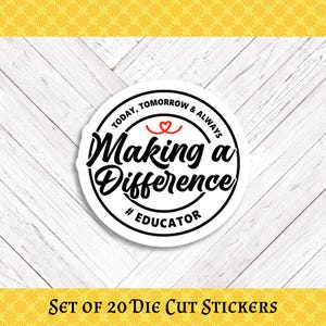 DIFFERENCE MAKER Die Cut Stickers: Crafting, Happy Mail & Scrapbooking - Set of 20