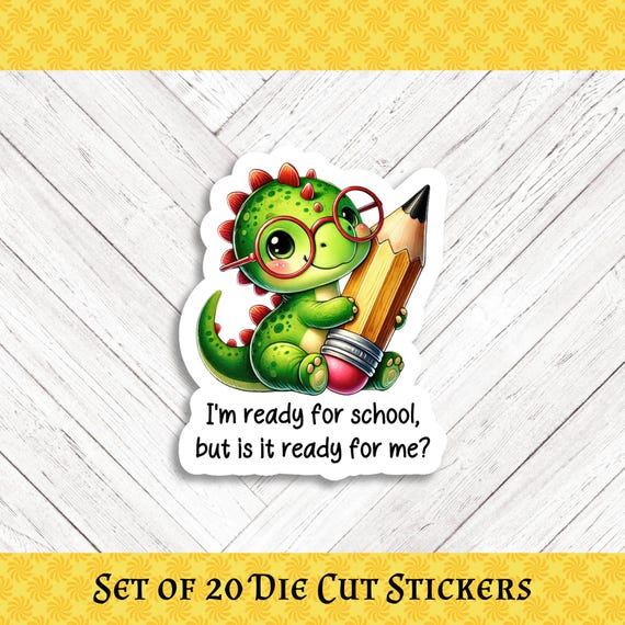 READY FOR SCHOOL Die Cut Stickers: Crafting, Happy Mail & Scrapbooking - Set of 20