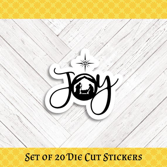 Christmas Joy Die Cut Stickers: Crafting and Happy Mail - Set of 20