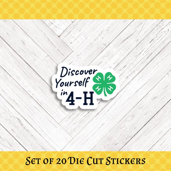 Discover Yourself 4-H Die Cut Stickers: Crafting & Happy Mail - Set of 20