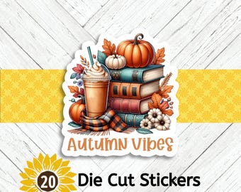 Autumn Vibes Die Cut Stickers - Set of 20