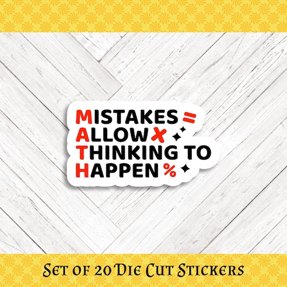 MATH Die Cut Stickers: Crafting, Happy Mail & Scrapbooking - Set of 20