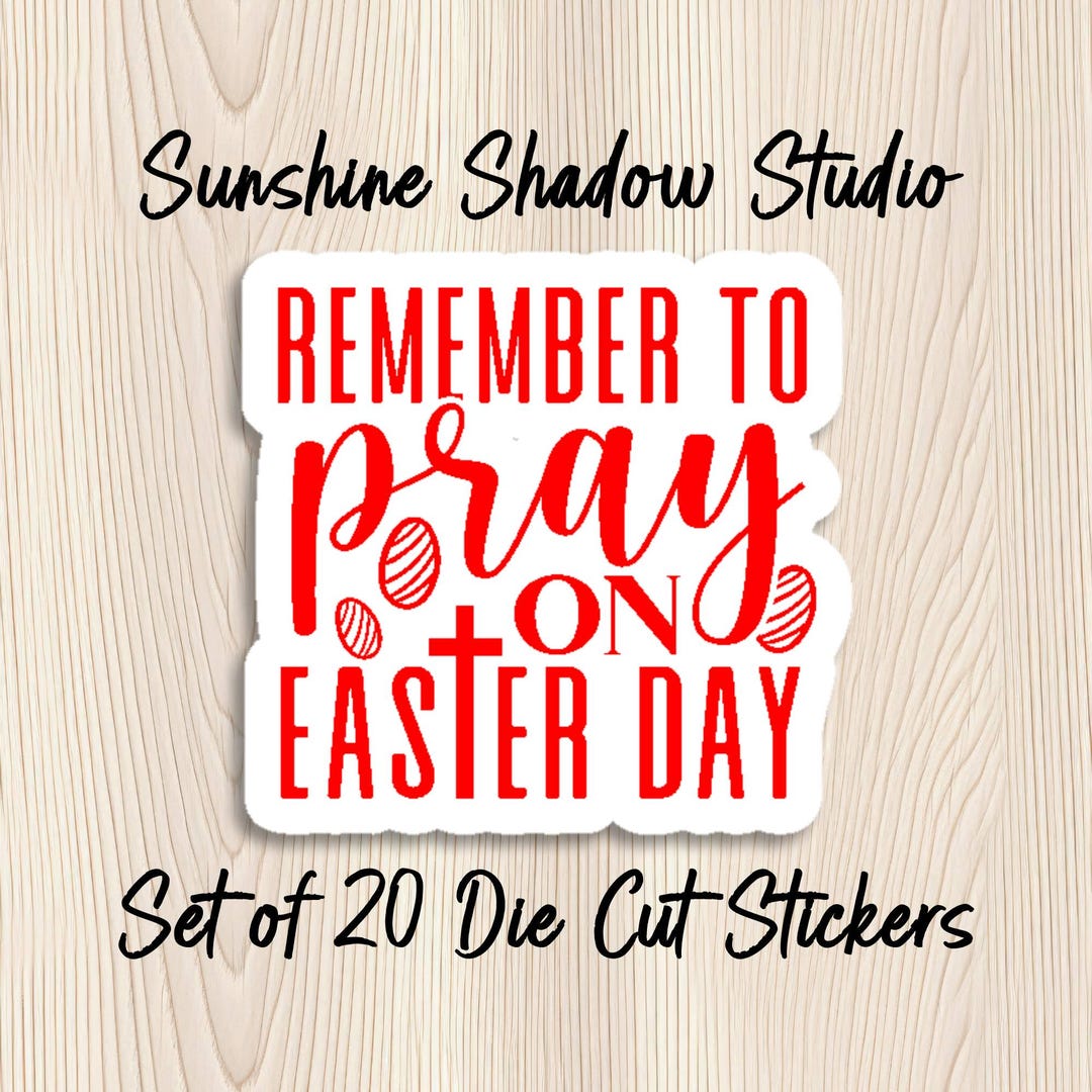 Pray on Easter Die Cut Stickers Set of 20 - Etsy
