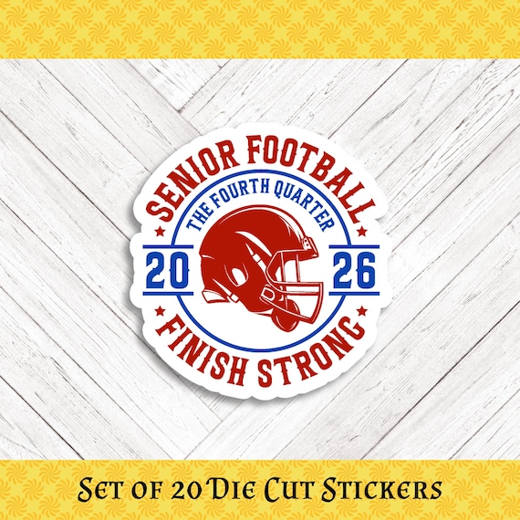 FOOTBALL '26 Die Cut Stickers: Crafting, Happy Mail & Scrapbooking - Set of 20