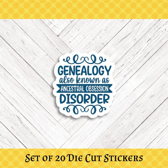 Genealogy - AOD - Die Cut Happy Mail and  Stickers - Set of 20