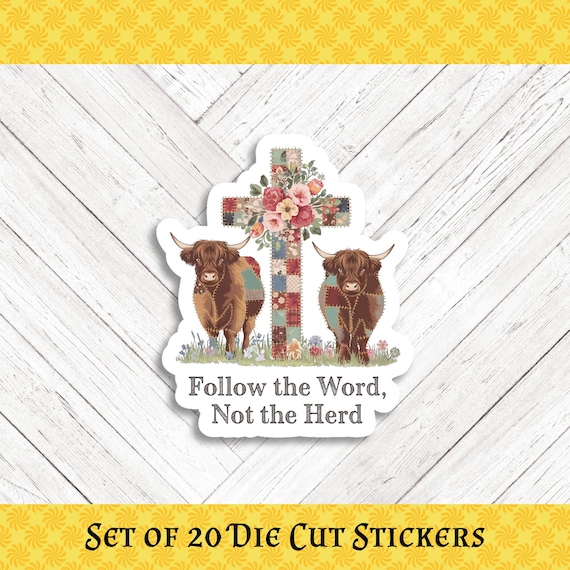 Follow the Word Die Cut Stickers: Crafting, Happy Mail & Scrapbooking - Set of 20