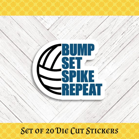 VOLLEYBALL Die Cut Stickers: Crafting, Happy Mail & Scrapbooking - Set of 20