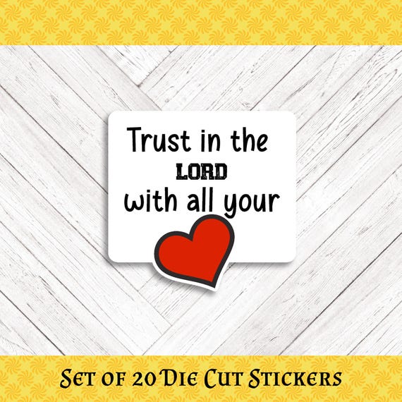 Trust Die Cut Stickers: Crafting, Happy Mail & Scrapbooking - Set of 20