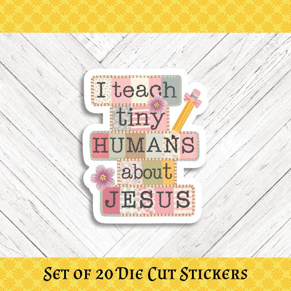 Sunday School Teacher Die Cut Stickers: Crafting, Happy Mail & Scrapbooking - Set of 20