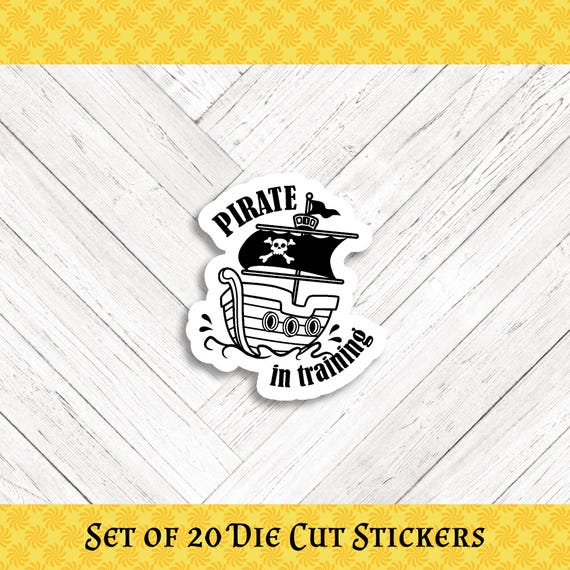 Pirate in Training Die Cut Stickers - Set of 20