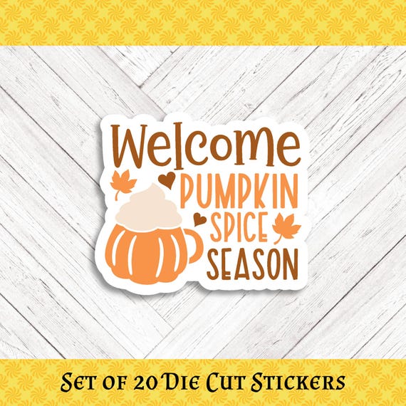 Pumpkin Spice Die Cut Stickers - Set of 20