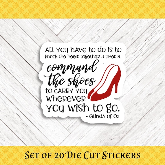 Wizard of Oz Quote Die Cut Stickers - Set of 20