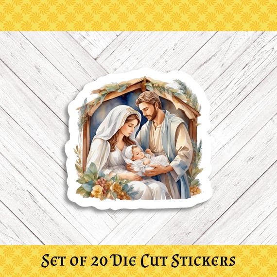 Christmas Nativity Die Cut Stickers: Crafting and Happy Mail - Set of 20