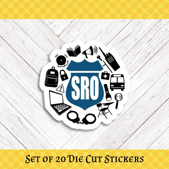 Student Resource Officer Stickers: Matte Finish, Set of 20