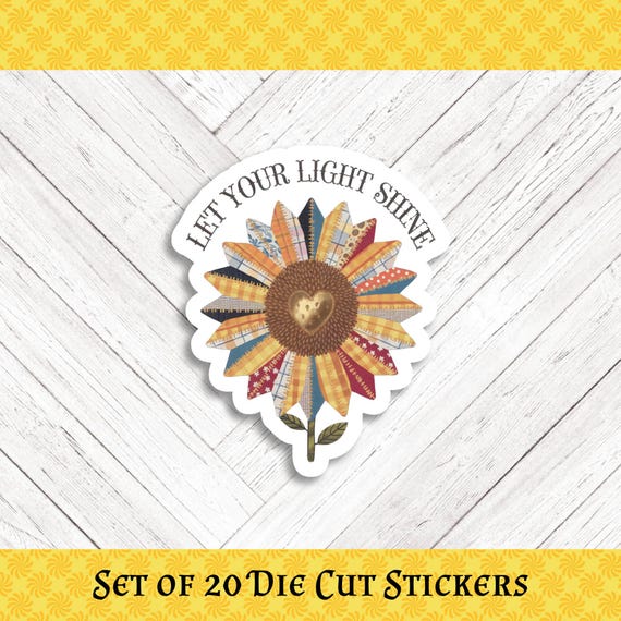 Sunflower Die Cut Stickers: Crafting, Happy Mail & Scrapbooking - Set of 20