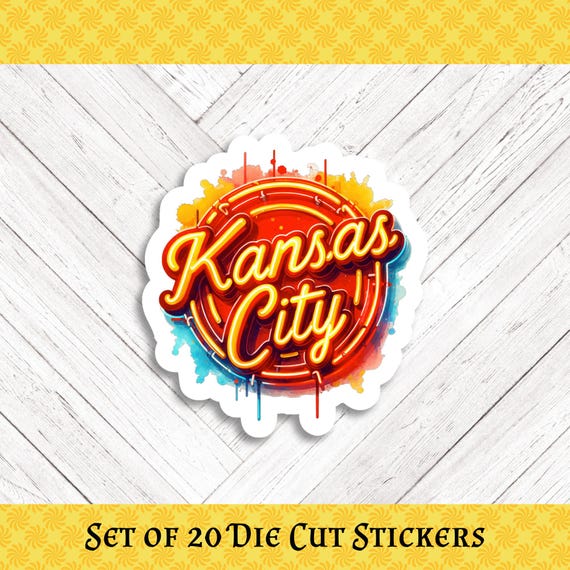 KANSAS CITY Die Cut Stickers: Crafting, Happy Mail & Scrapbooking - Set of 20