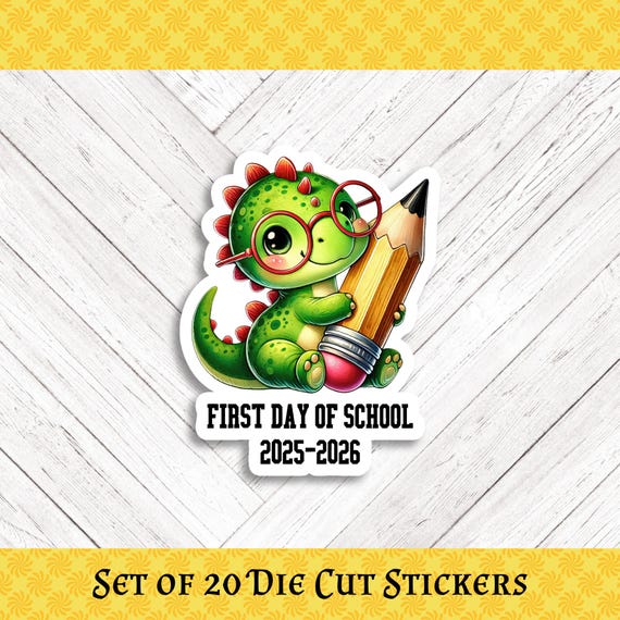 FIRST DAY Die Cut Stickers: Crafting, Happy Mail & Scrapbooking - Set of 20