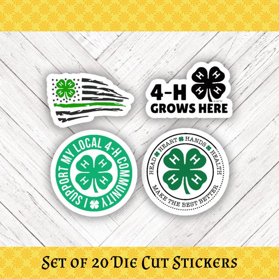 4-H Pride Die Cut Stickers: Crafting and Happy Mail - Set of 20