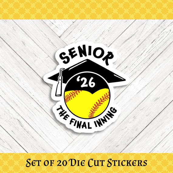 SOFTBALL '26 Die Cut Stickers: Crafting, Happy Mail & Scrapbooking - Set of 20