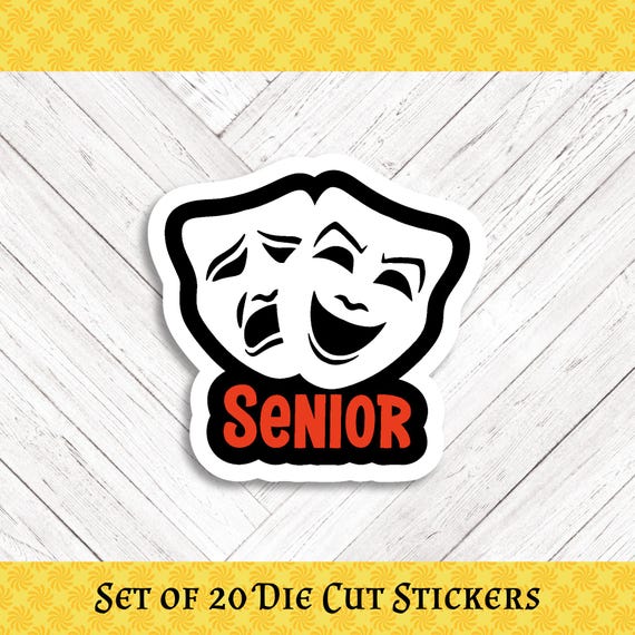SENIOR THEATER Die Cut Stickers: Crafting, Happy Mail & Scrapbooking - Set of 20