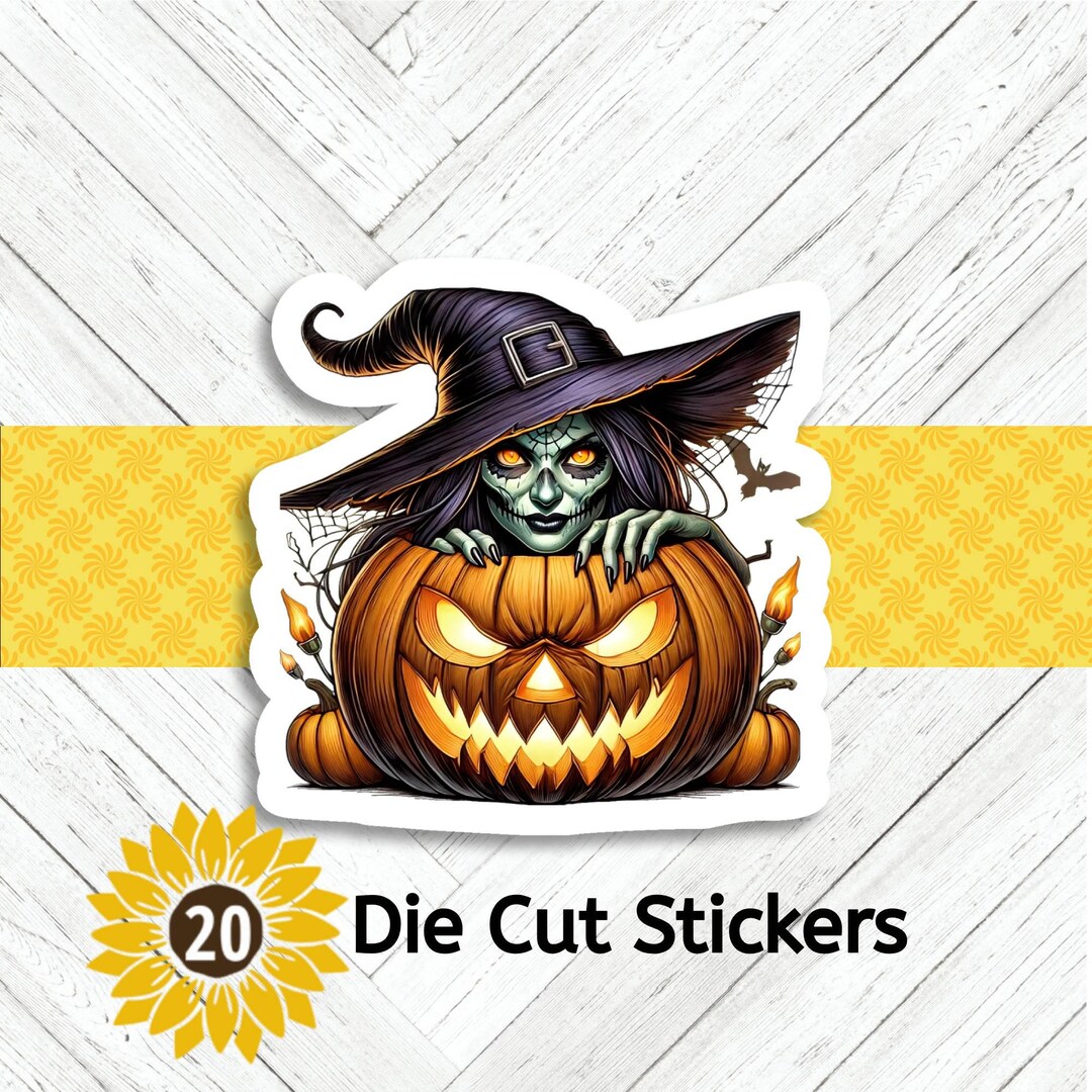 Witchy Halloween Die Cut Stickers: Crafting and Happy Mail - Set of 20 ...