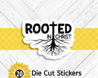 Rooted in Christ Die Cut Stickers - Set of 20