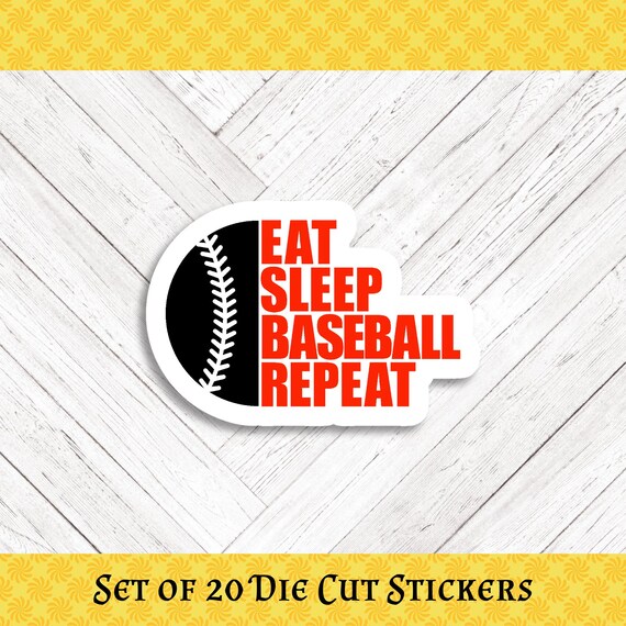 BASEBALL Die Cut Stickers: Crafting, Happy Mail & Scrapbooking - Set of 20