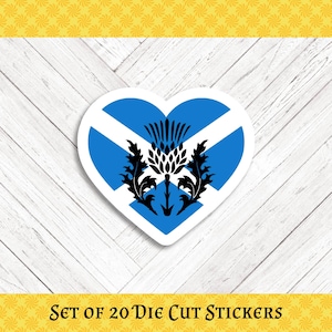 Thistle Scotland Die Cut Stickers - Set of 20 -