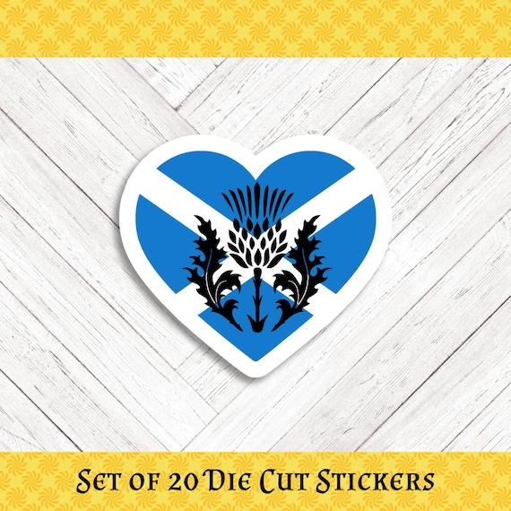 SCOTTISH THISTLE Die Cut Stickers: Crafting, Happy Mail & Scrapbooking - Set of 20