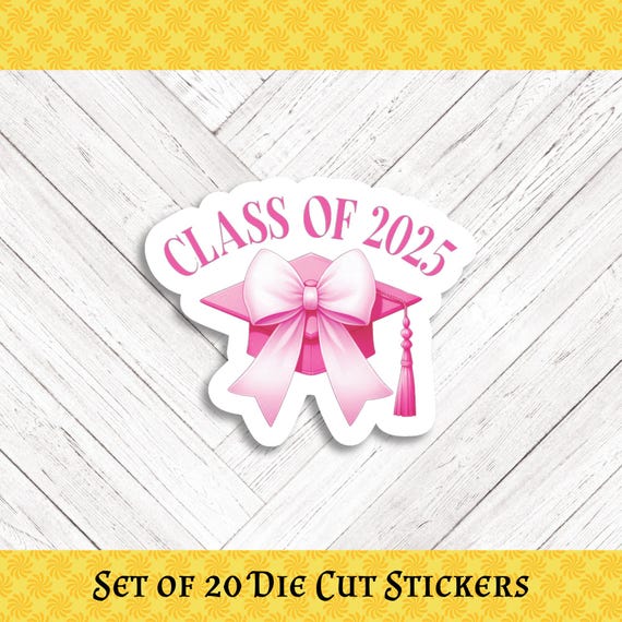 COQUETTE BOW 2025 Die Cut Stickers: Crafting, Happy Mail & Scrapbooking - Set of 20