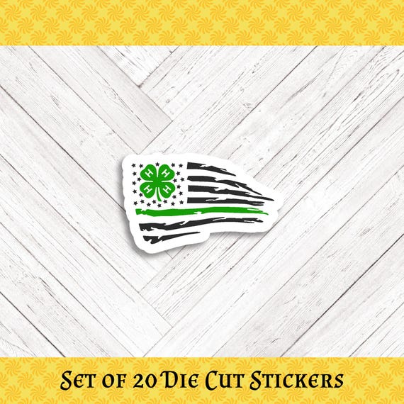 4-H Flag Die Cut Stickers: Crafting & Happy Mail - Set of 20