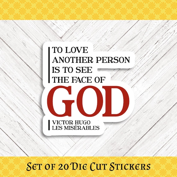 Victor Hugo Les Miserables Quote Die Cut Stickers - Assorted Set of 20