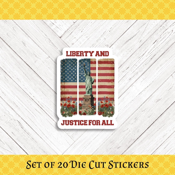 LIBERTY... Die Cut Stickers: Crafting, Happy Mail & Scrapbooking - Set of 20
