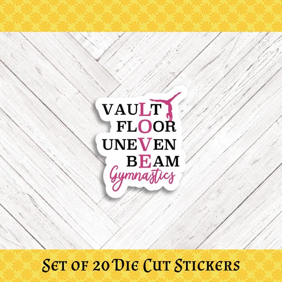 GYMNASTICS Die Cut Stickers: Crafting, Happy Mail & Scrapbooking - Set of 20