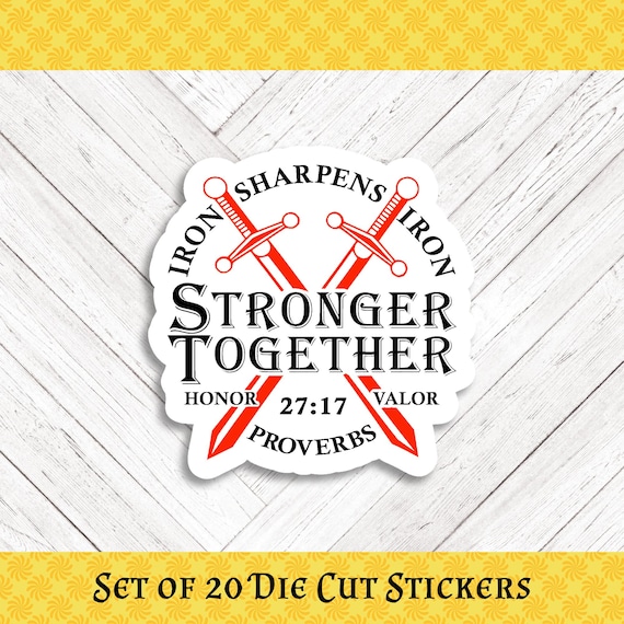 STRONGER TOGETHER Die Cut Stickers: Crafting, Happy Mail & Scrapbooking - Set of 20