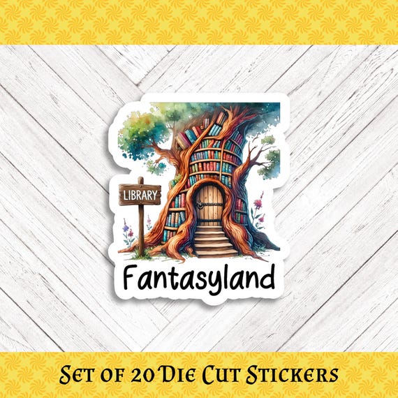 Library Fantasyland Die Cut Stickers - Set of 20 - for Crafters, Teachers, Happy Mail, and More!